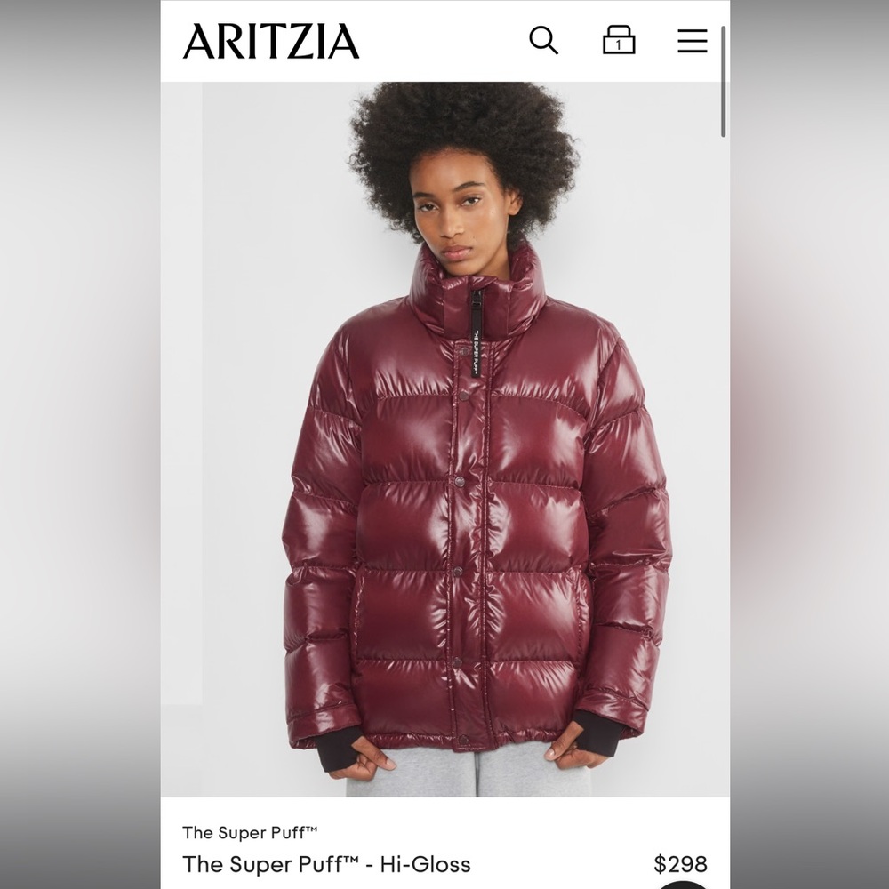 Aritzia Super Puff High Gloss Size XXXS